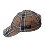 3rd Half baseball cap tartan check camel